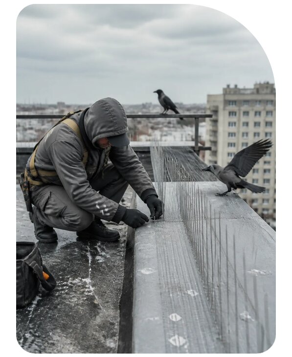 Защита от ворон под ключ в Инте по цене от 5071 р. | Сенат-Инт